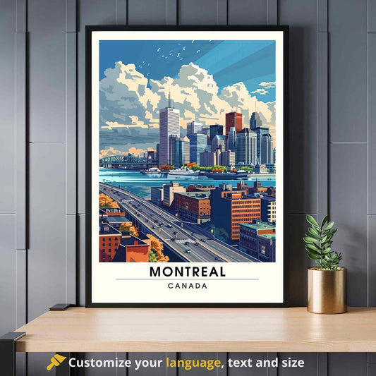 Impression Montréal, Québec | Poster de voyage Montréal