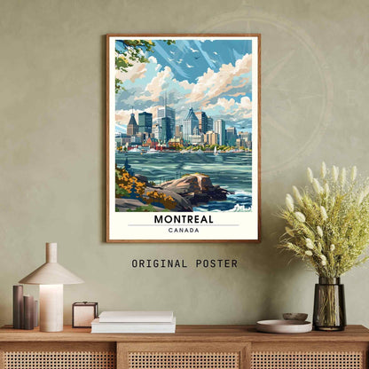 Affiche Montréal, Québec | Impression de voyage Montréal, Canda