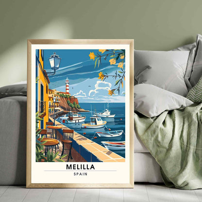 Affiche Melilla, Espagne | Affiche e voyage Melilla | Port de Impression Melilla