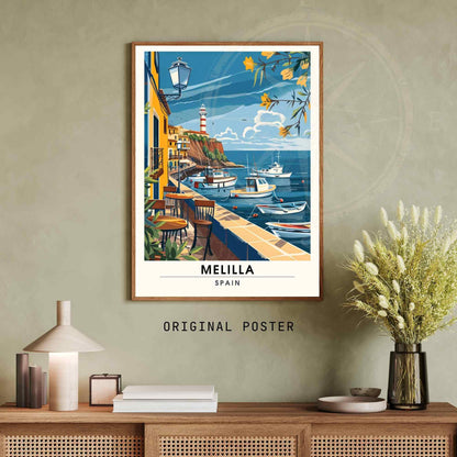 Affiche Melilla, Espagne | Affiche e voyage Melilla | Port de Impression Melilla