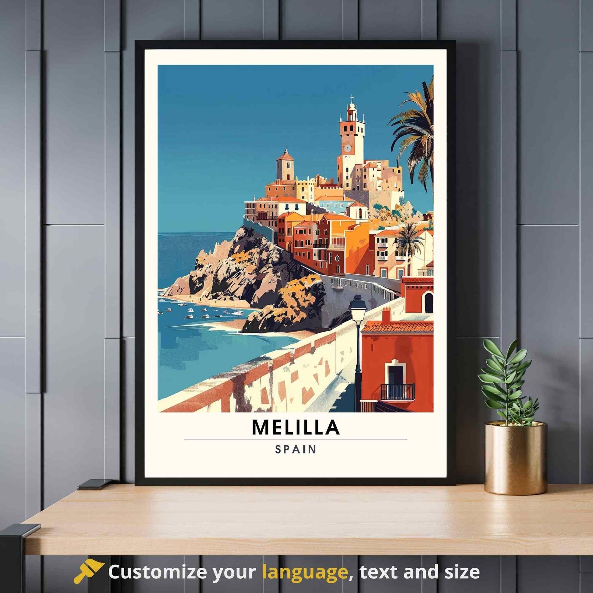 Affiche Melilla, Espagne | Affiche e voyage Melilla | Impression Espagne