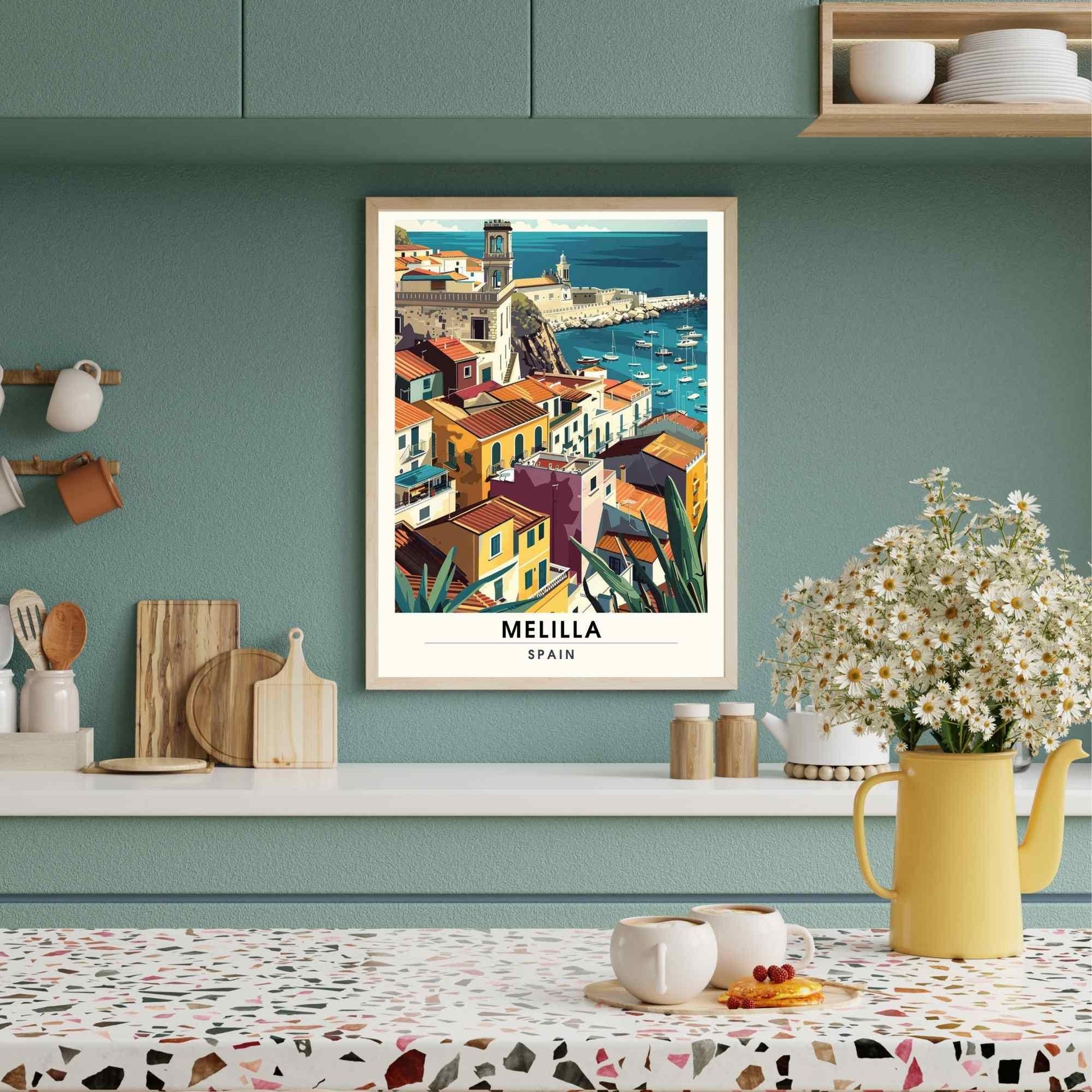 Affiche Melilla, Espagne | Affiche e voyage Melilla | Melilla vue de ciel