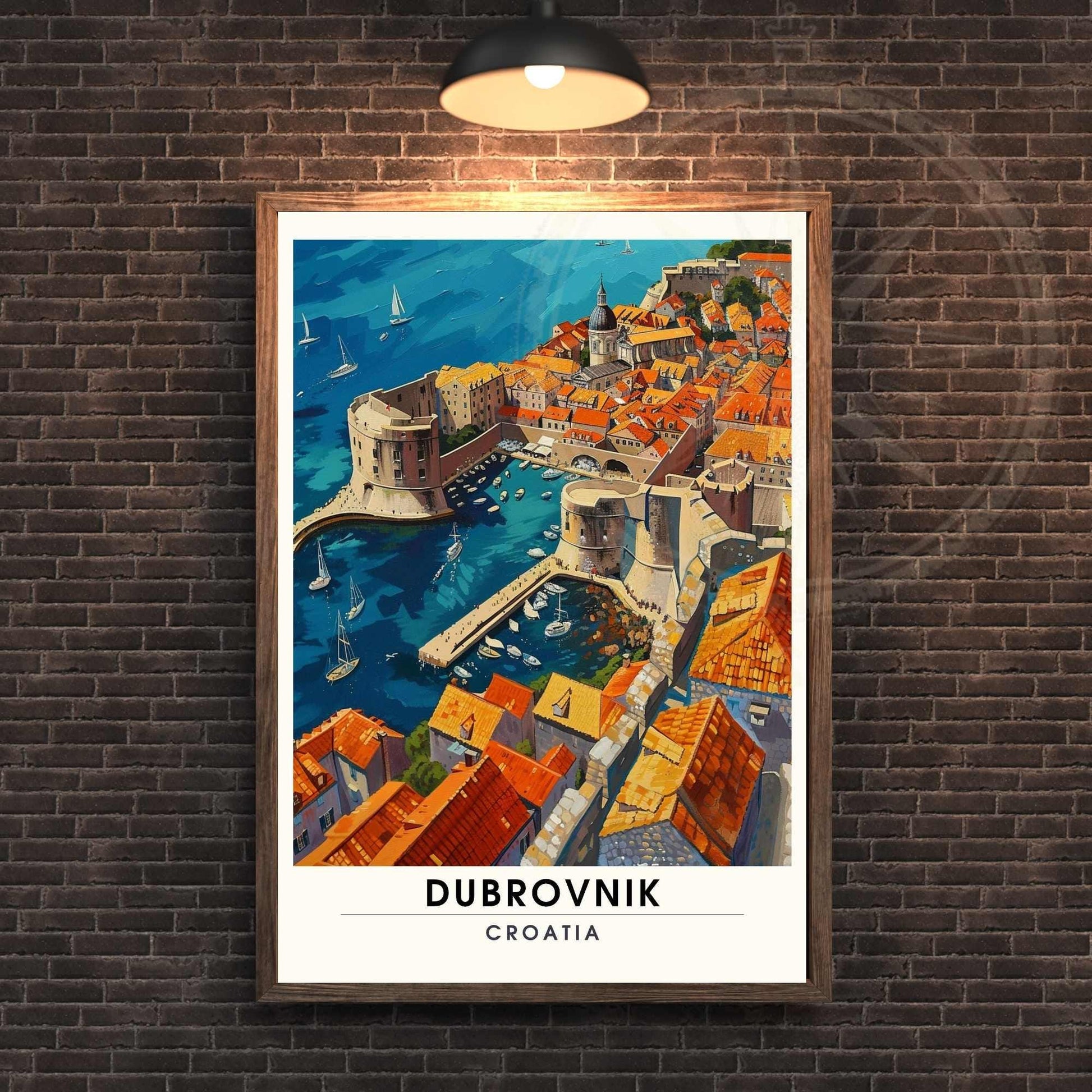 Affiche Dubrovnik, Croatie | Affiche e voyage Dubrovnik | impression Croatie