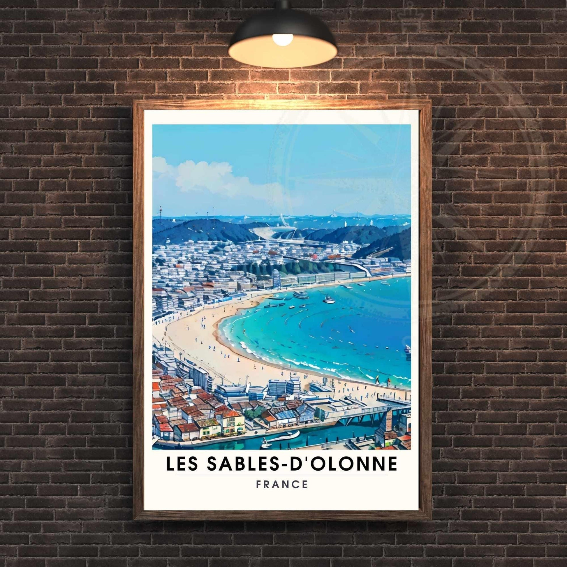 Affiche Les Sables-d'Olonne | Affiche de voyage Les Sables-d'Olonne, France - La plage