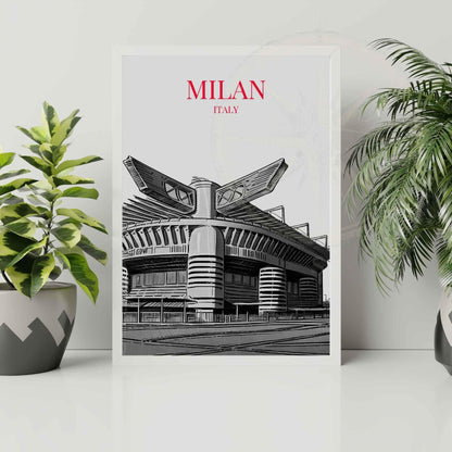 Affiche Milan, Italie | Affiche stade de San Siro | Impression Milan