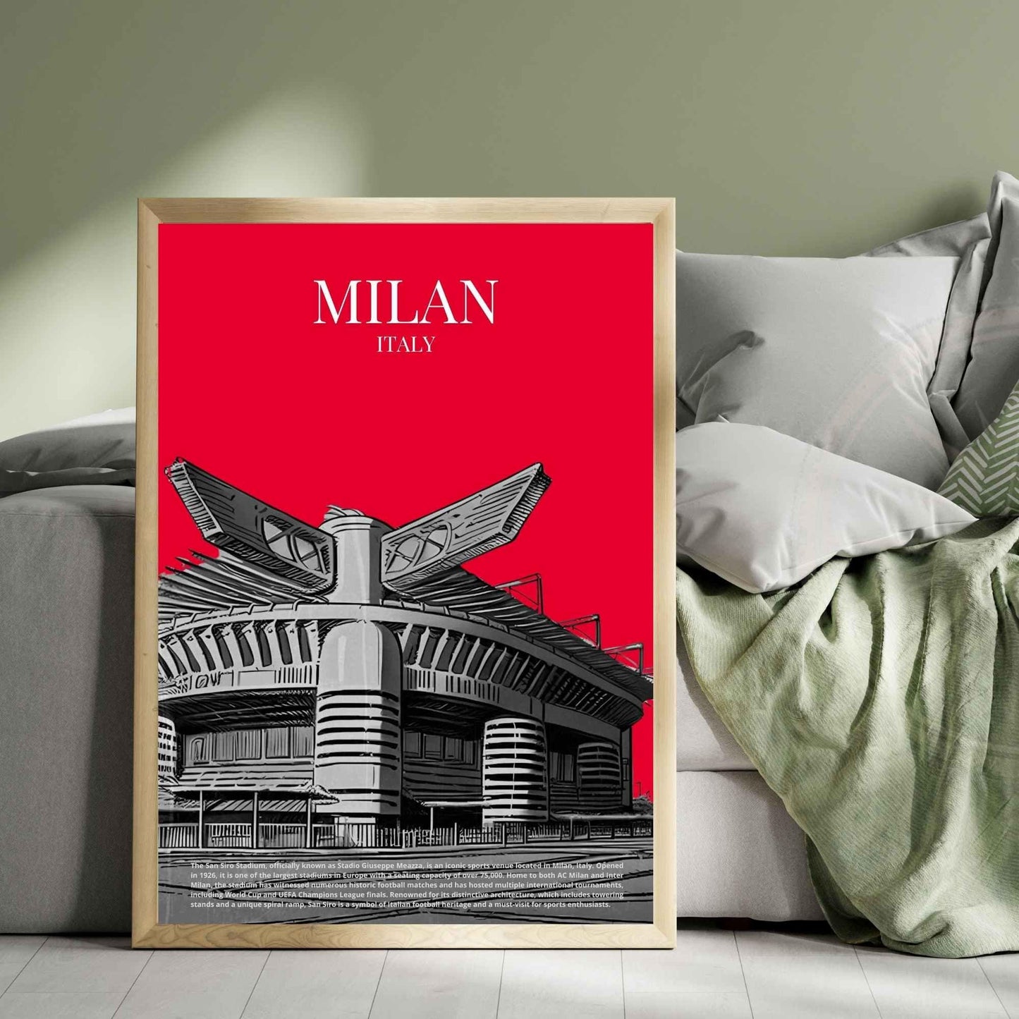 Affiche Milan, Italie | Affiche stade de San Siro | Impression de voyage Milan