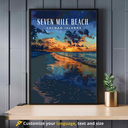 Affiche Seven Mile Beach, Îles Caïmans | Impression Seven Mile Beach, Îles Caïmans