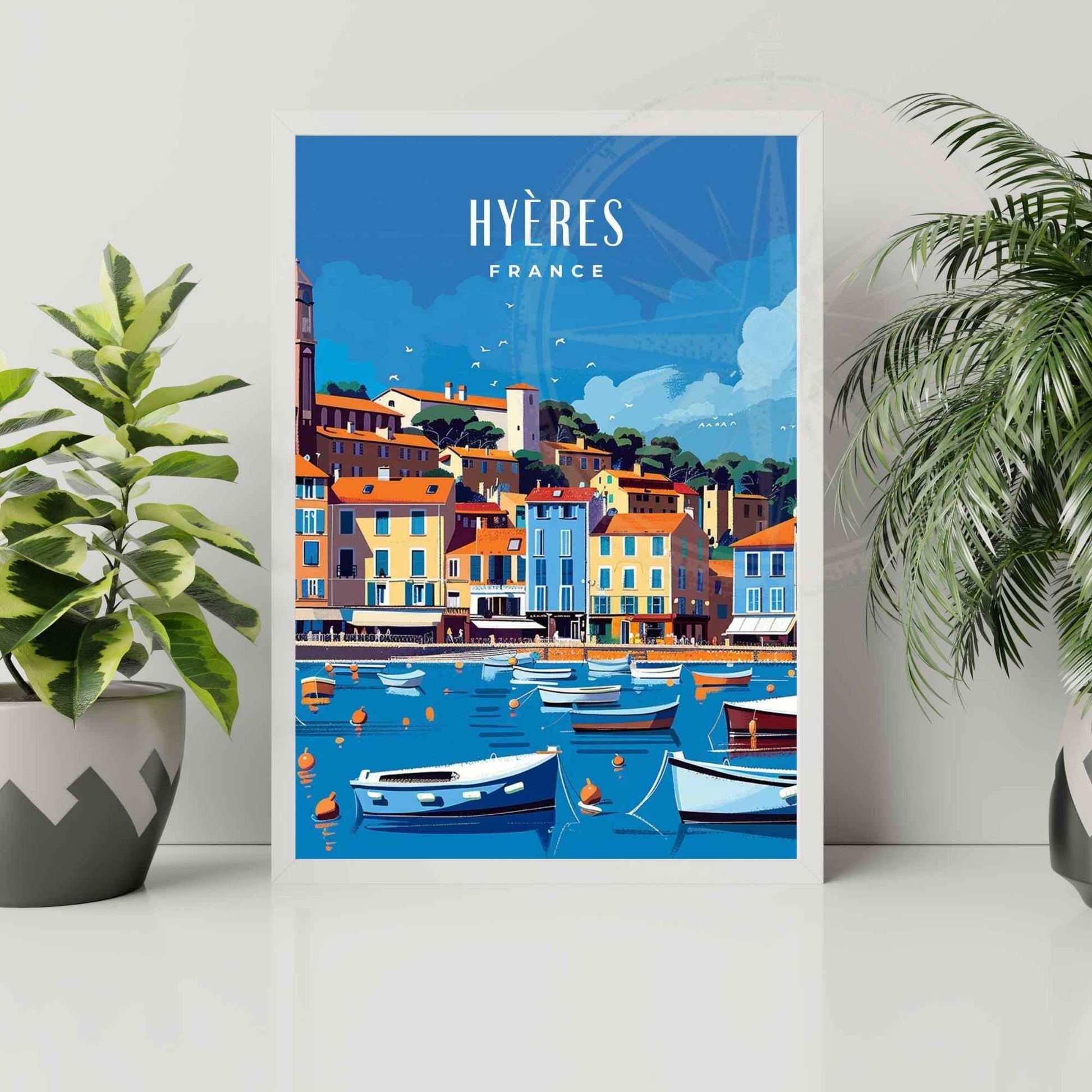 Affiche Hyères, France - Dans le port de Hyères