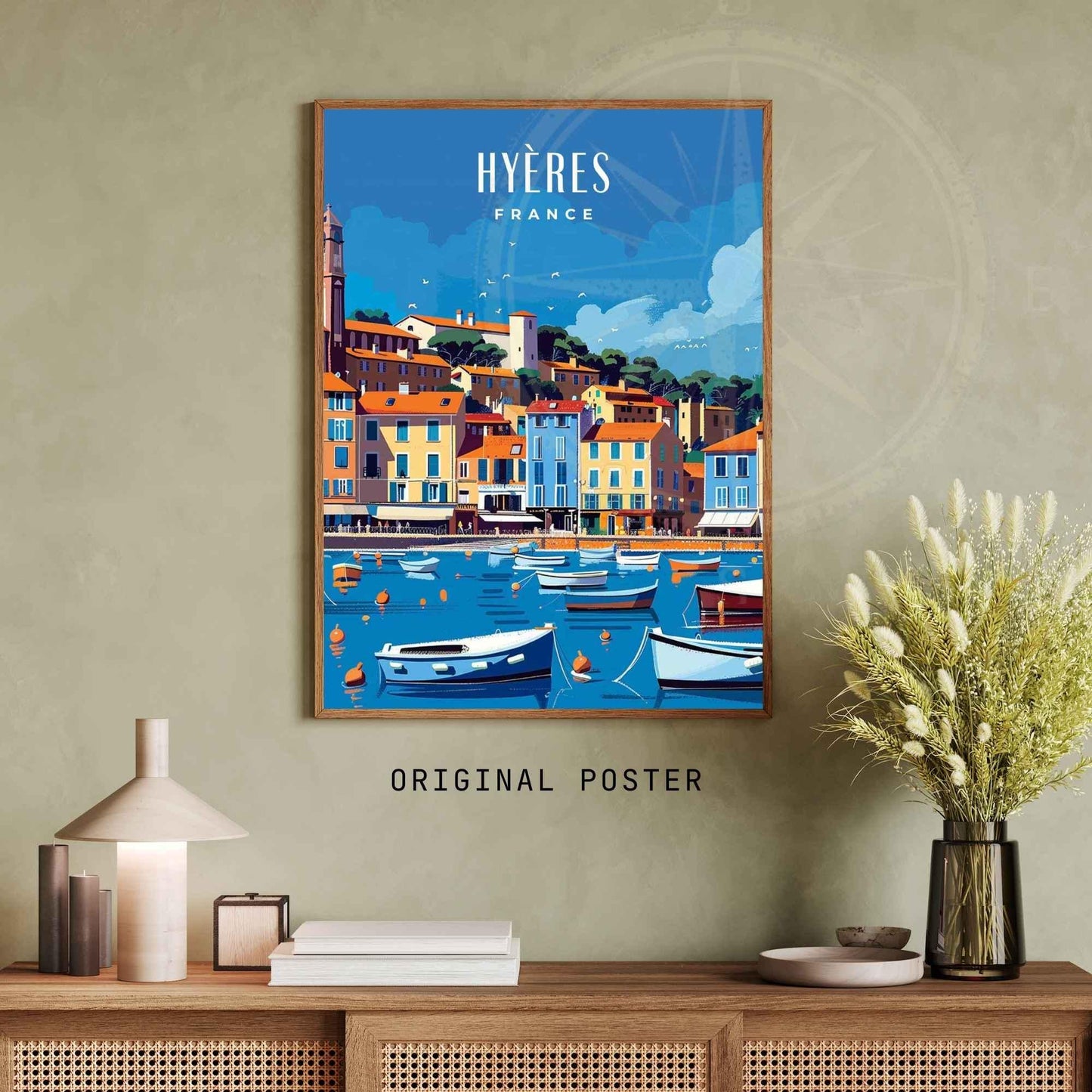 Affiche Hyères, France - Dans le port de Hyères