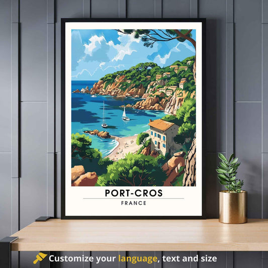 Affiche Port-Cros, France - Impression de voyage Port-Cros - Cote d'azur