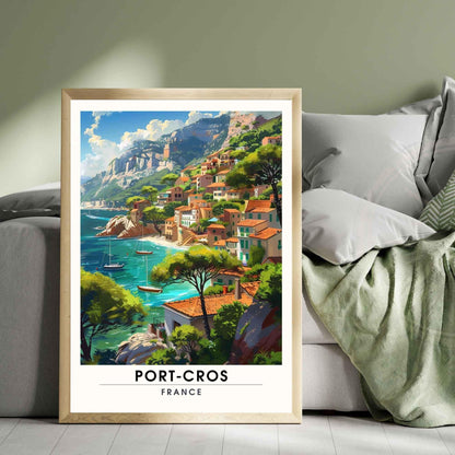 Affiche Port-Cros, France - Impression de voyage Port-Cros - Affiche vacances