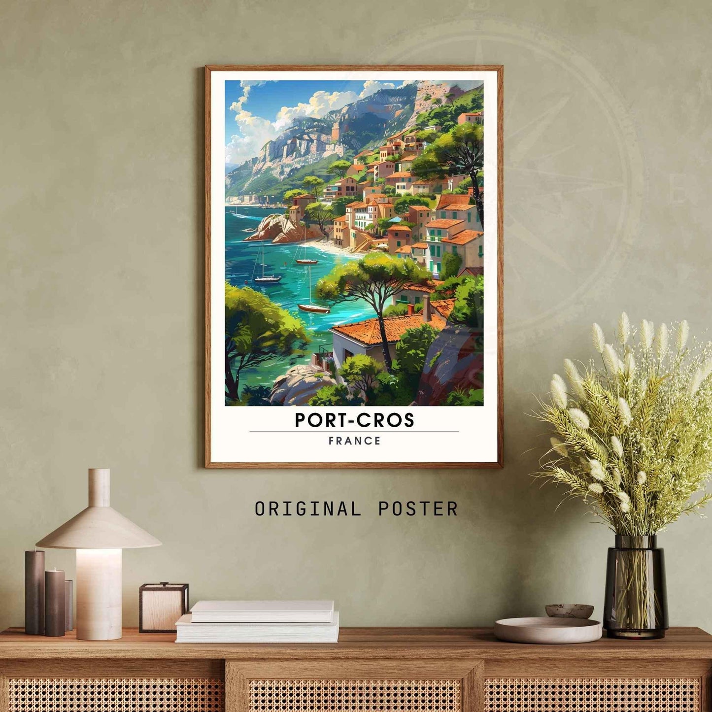 Affiche Port-Cros, France - Impression de voyage Port-Cros - Affiche vacances