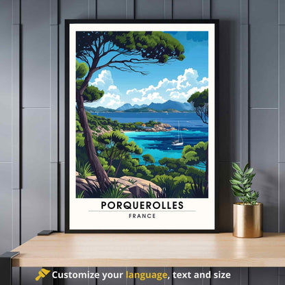 Affiche Île de Porquerolles, France - Impression Porquerolles, Hyères