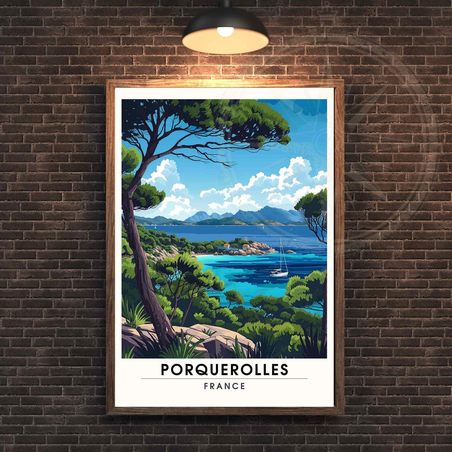 Affiche Île de Porquerolles, France - Impression Porquerolles, Hyères