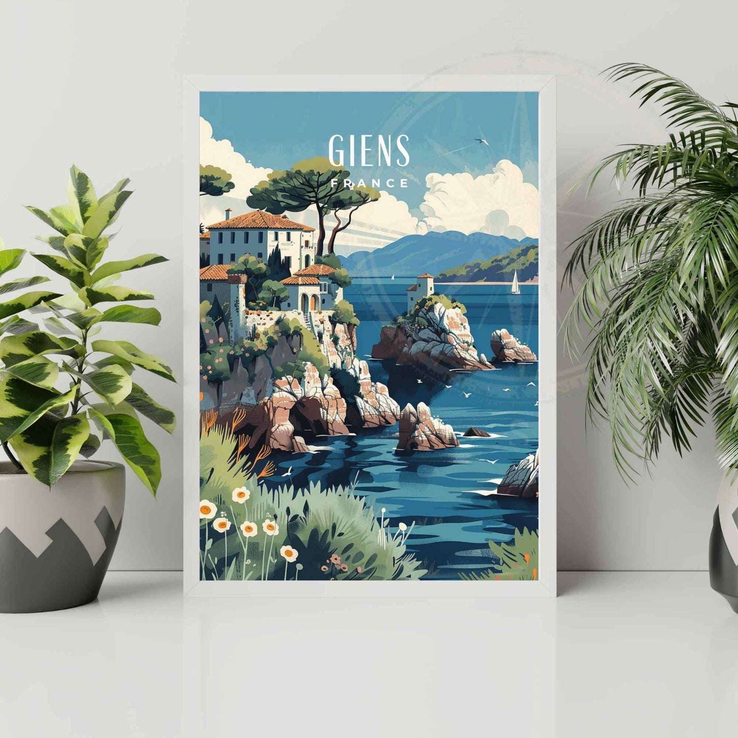 Affiche Presqu'île de Giens, France - Impression Giens, Cote d'Azur