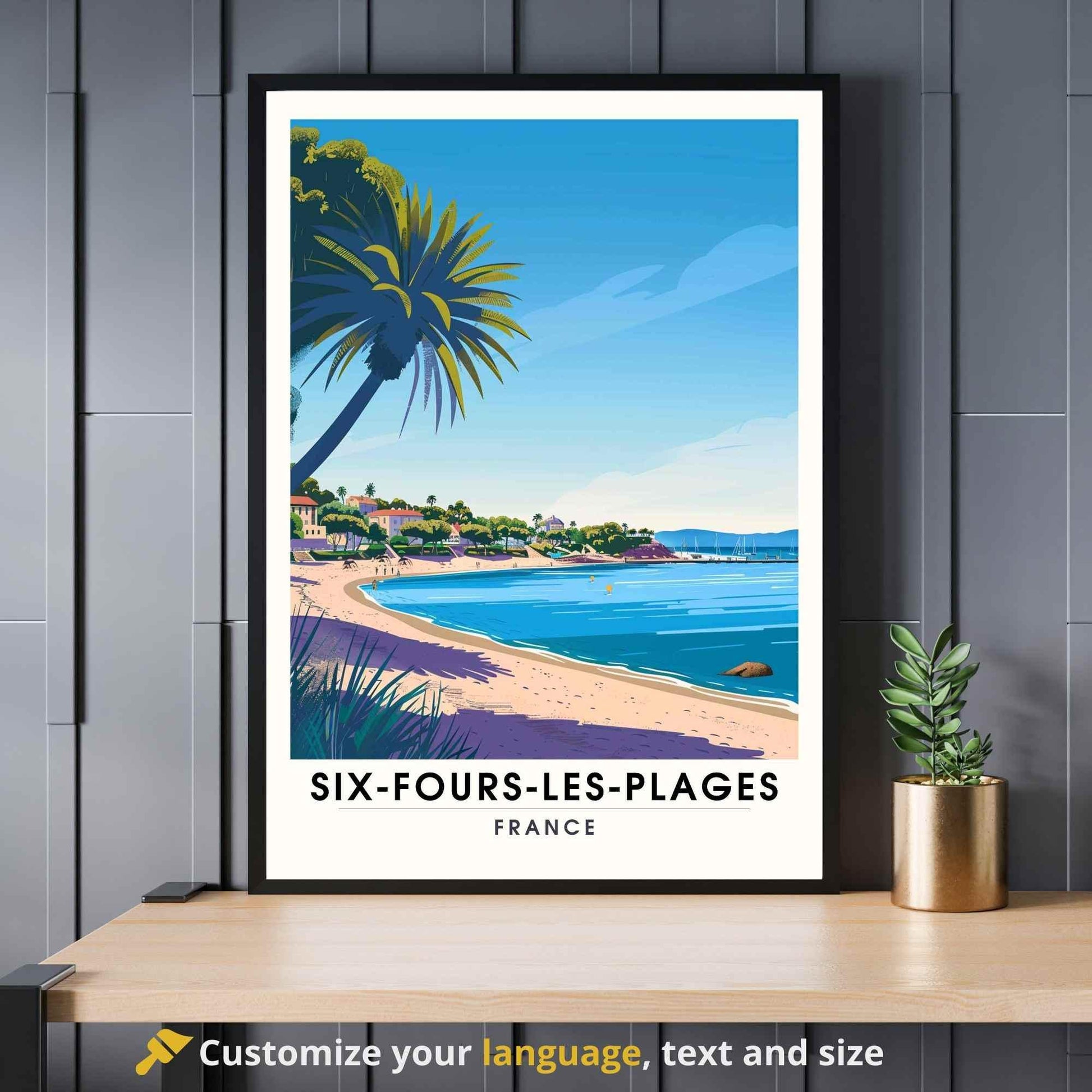 Affiche Six-Fours-les-Plages, France - Impression Six-Fours-les-Plages