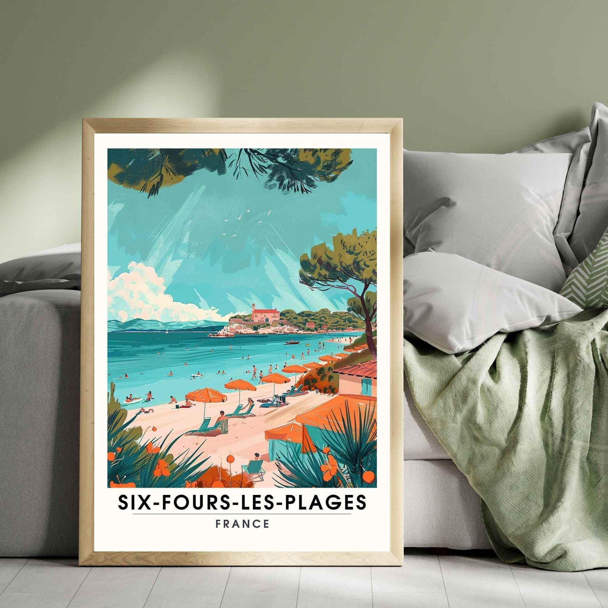 Affiche Six-Fours-les-Plages, France - Impression Six-Fours-les-Plages - Affiche vacances