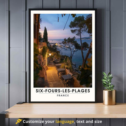 Affiche Six-Fours-les-Plages, France - Impression Six-Fours-les-Plages, cote d'azur