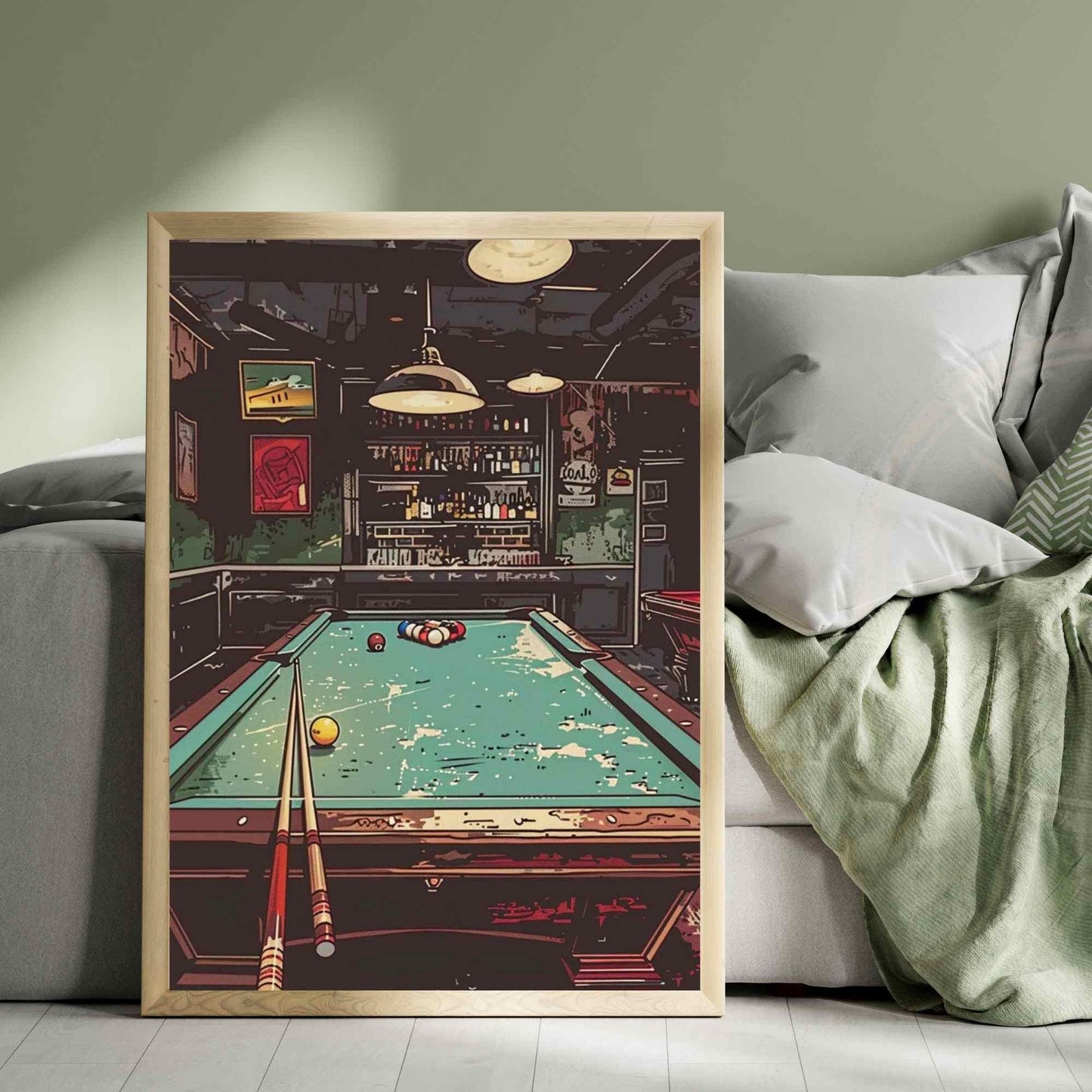 Affiche Billard - Affiche table de billard vintage