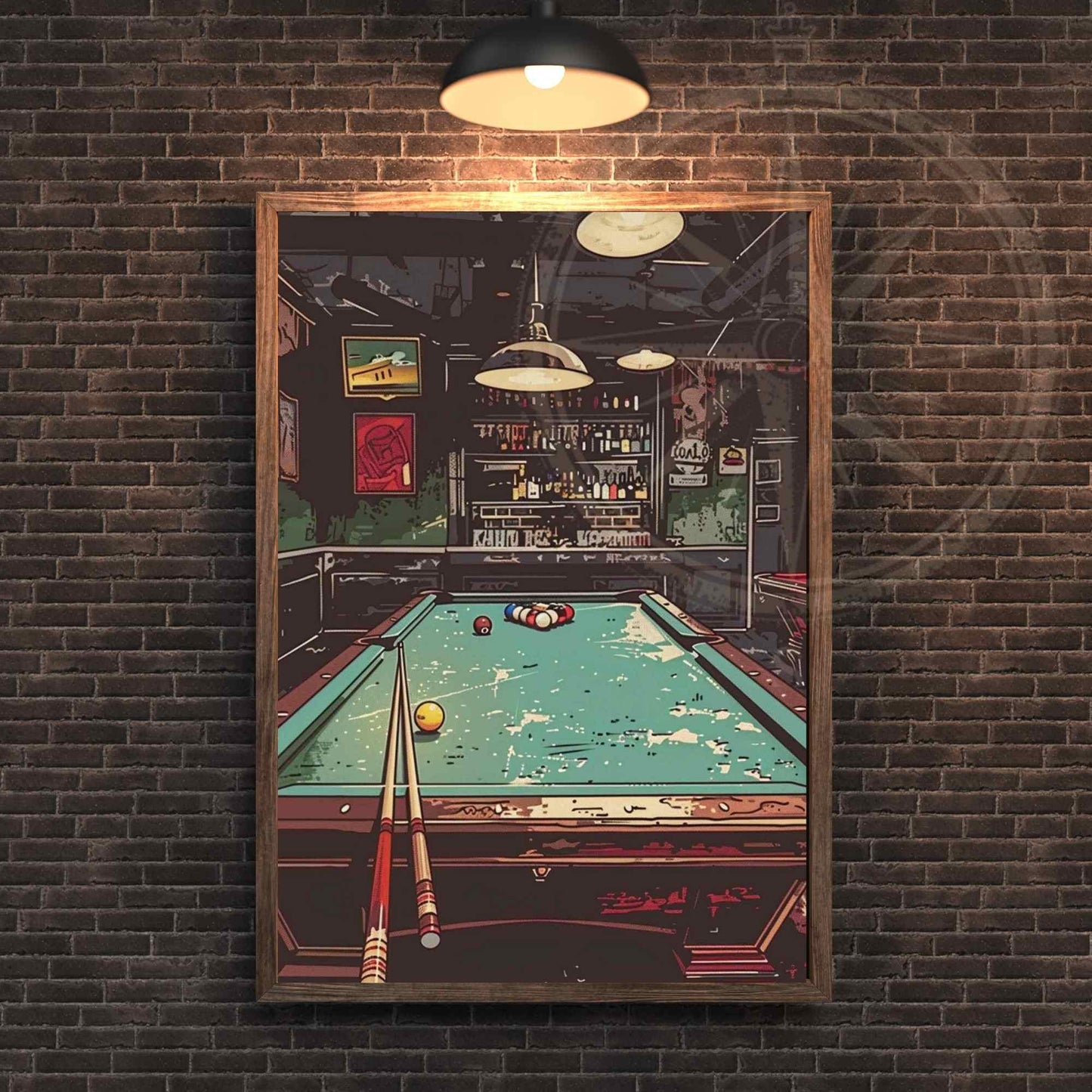 Affiche Billard - Affiche table de billard vintage