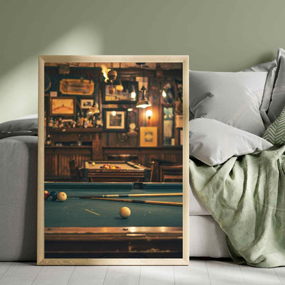 Affiche Billard - Affiche table de billard vintage - Affiche salle de jeux