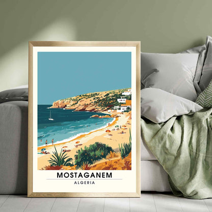 Affiche Mostaganem, Algérie | Affiche de voyage Algérie| Impression Mostaganem