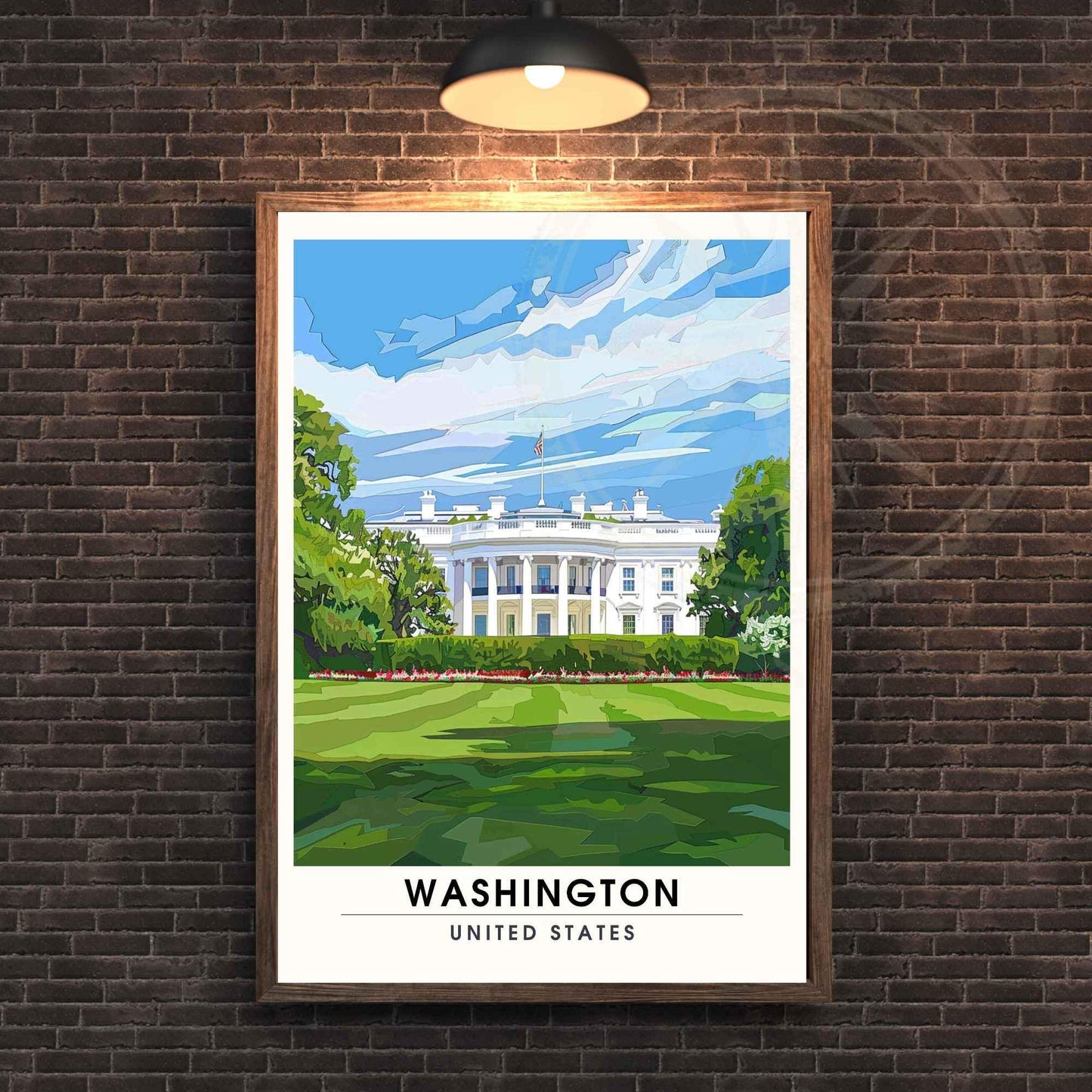 Affiche Washington | Impression Washington, USA - Maison Blanche