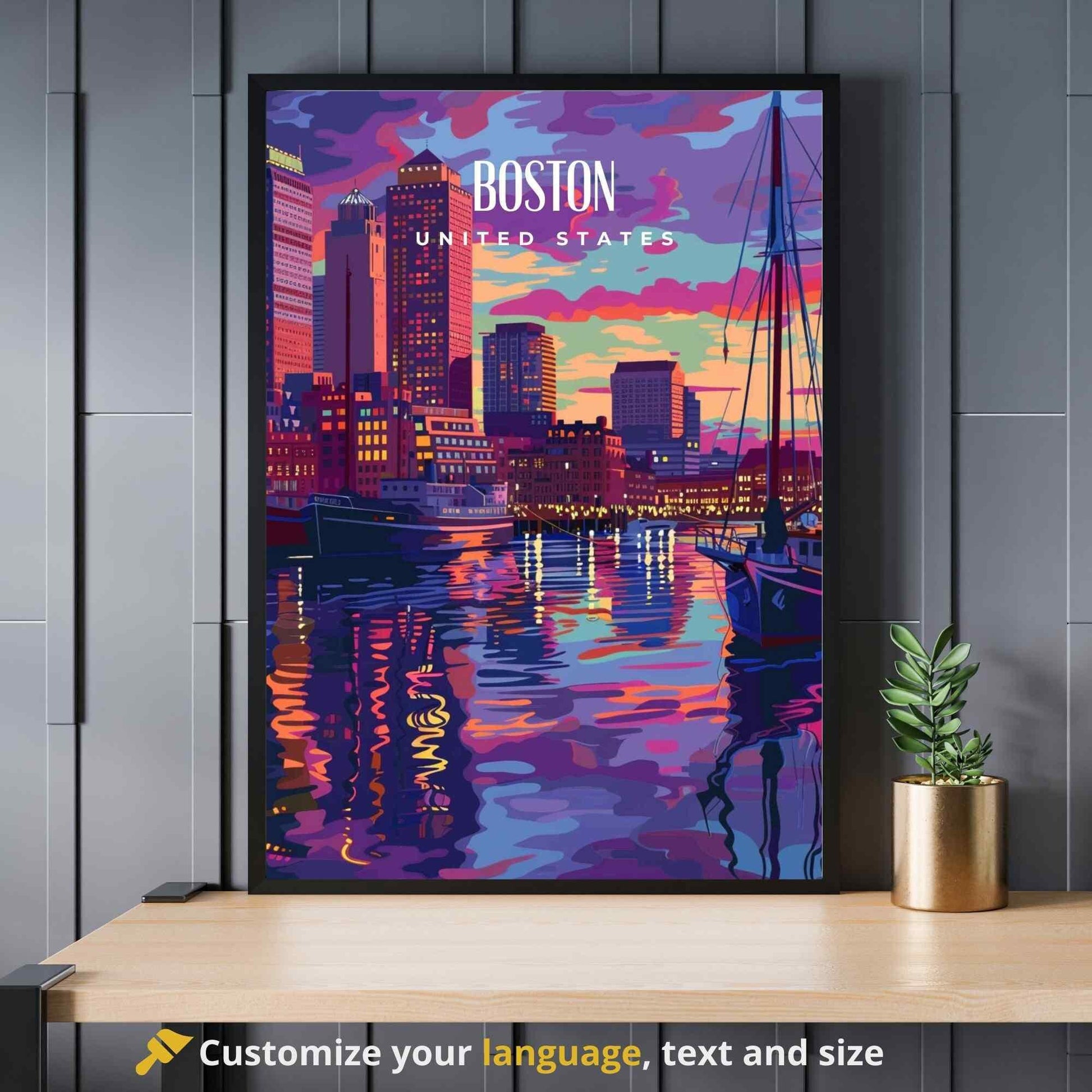 Affiche Boston, Massachusetts | Impression de voyage Boston