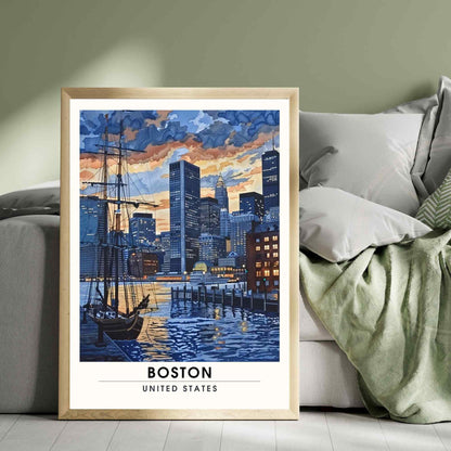 Affiche Boston, Massachusetts | Impression de voyage Boston