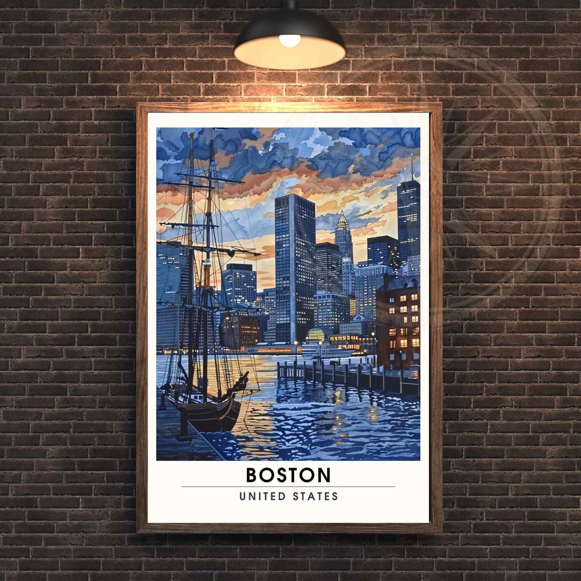 Affiche Boston, Massachusetts | Impression de voyage Boston