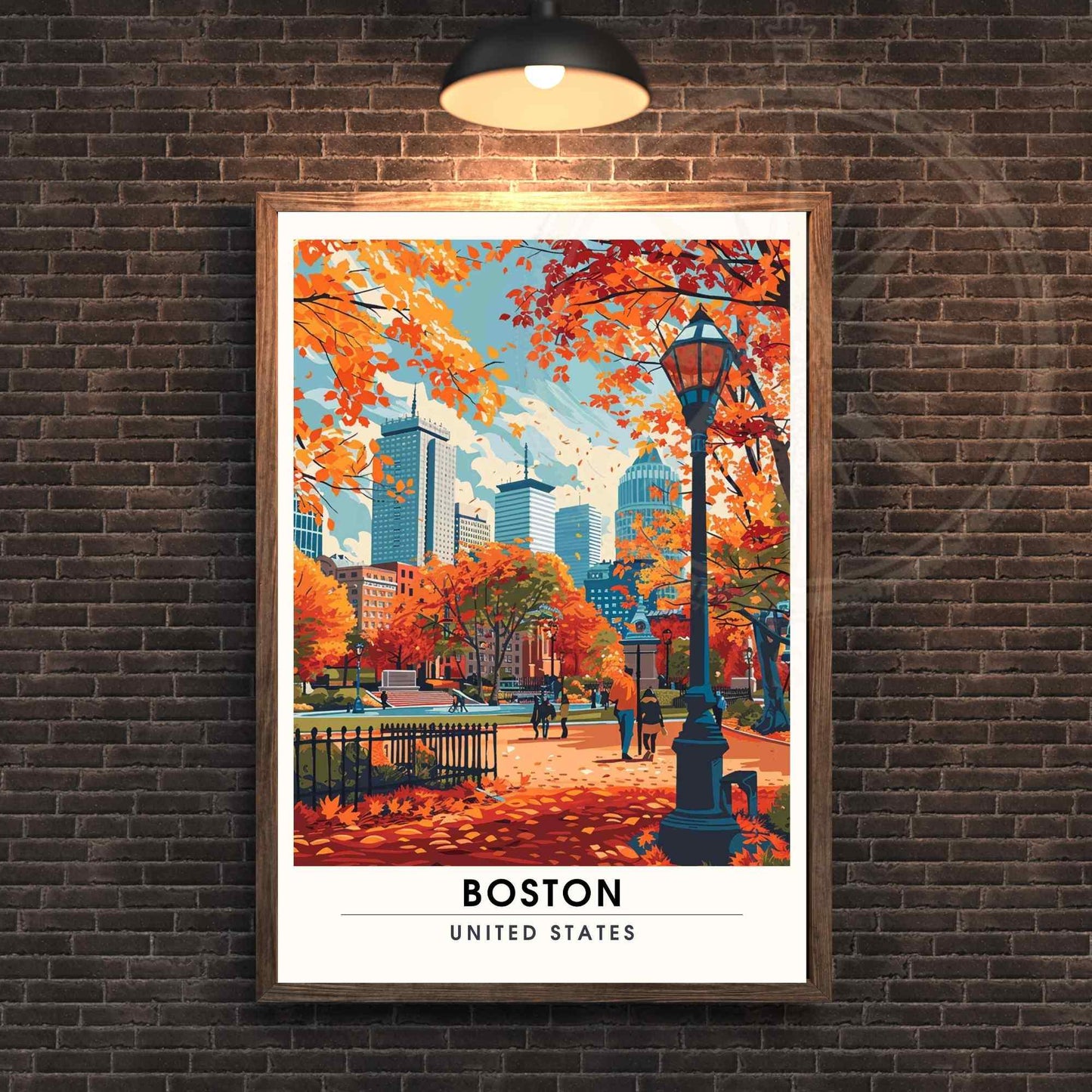 Affiche Boston, Massachusetts | Impression de voyage Boston - Boston Public Garden