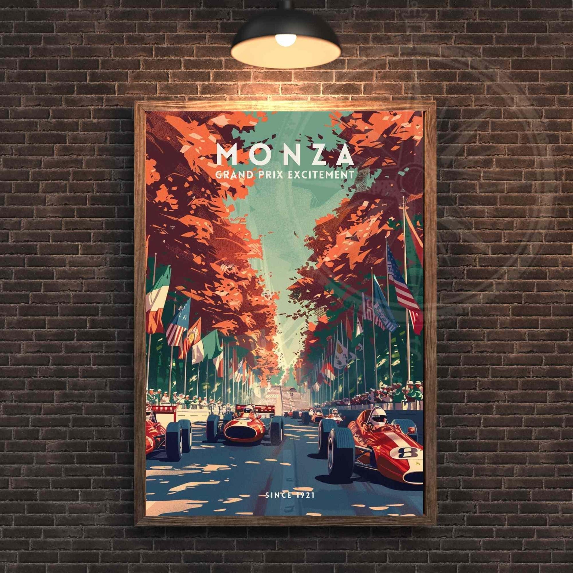 Impression Monza Grand prix | Impression voiture vintage | Affiche Monza, Italie