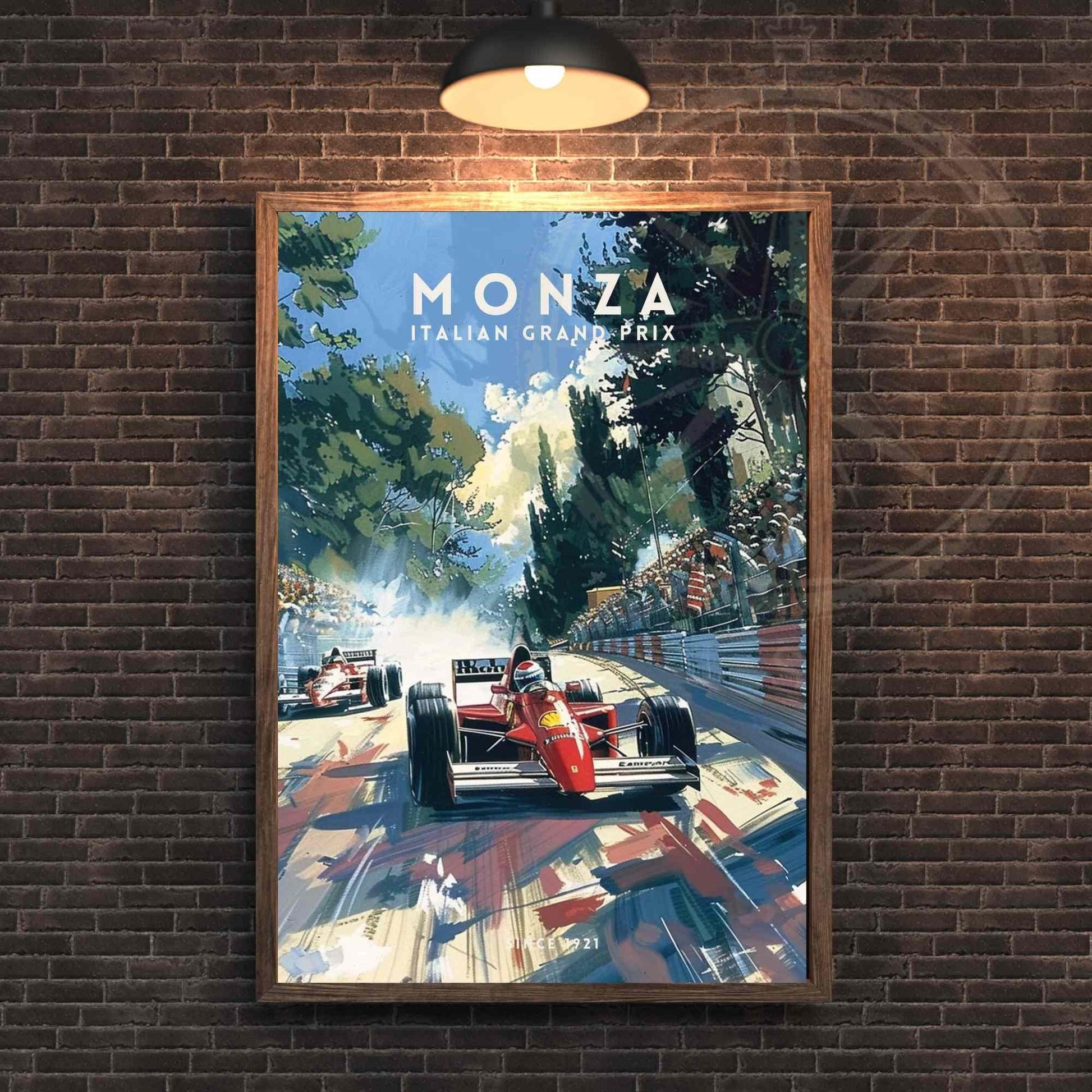 Impression Monza Grand prix | Impression vintage de course automobile | Affiche Monza, Italie