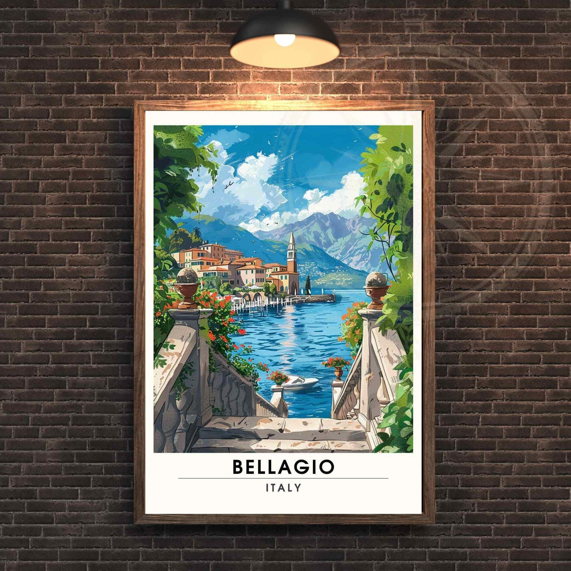 Affiche Bellagio | Impression Bellagio, italie | Affiche Lac de Côme