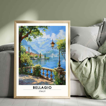 Affiche Bellagio | Impression de voyage Bellagio, Italie | Lac de Côme