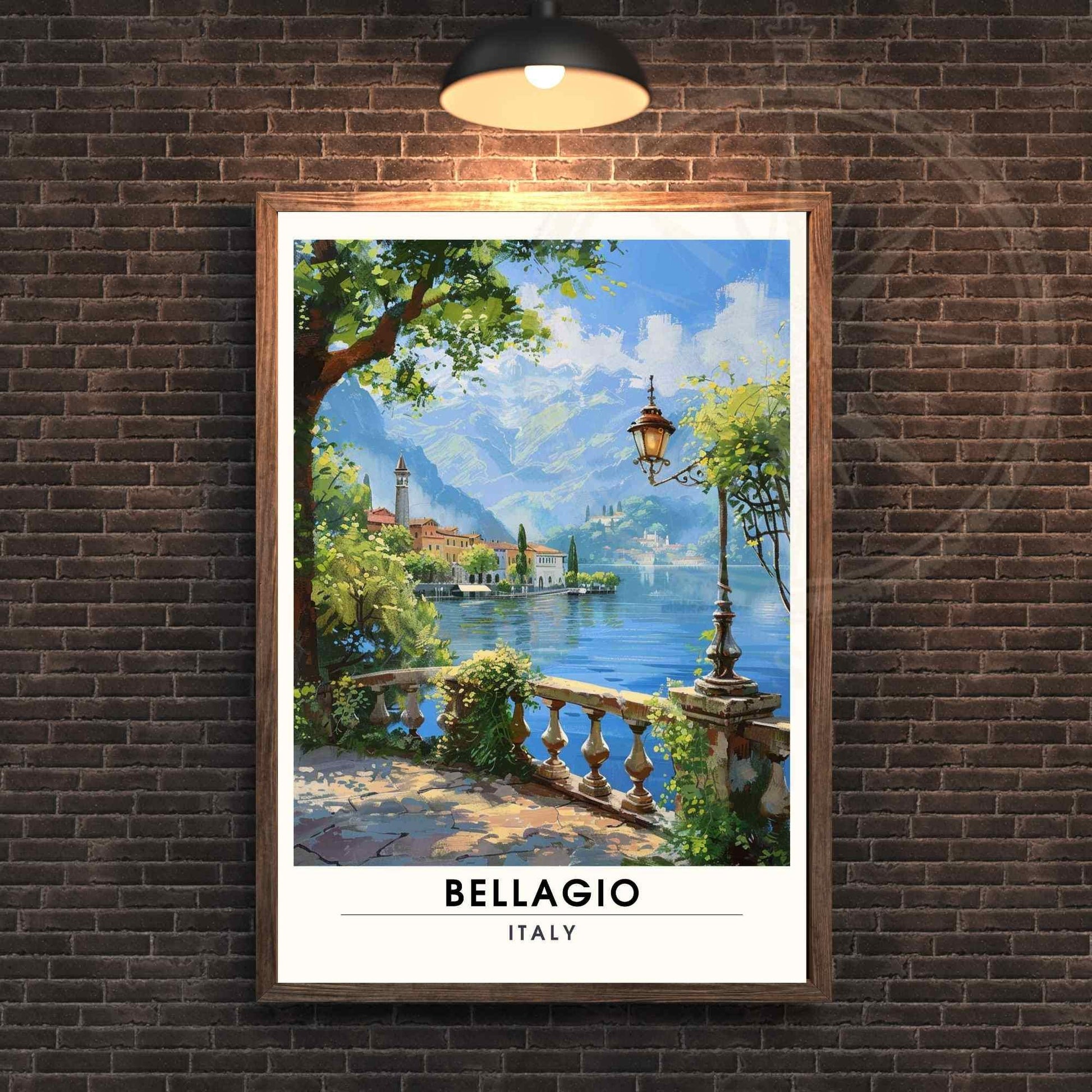 Affiche Bellagio | Impression de voyage Bellagio, Italie | Lac de Côme