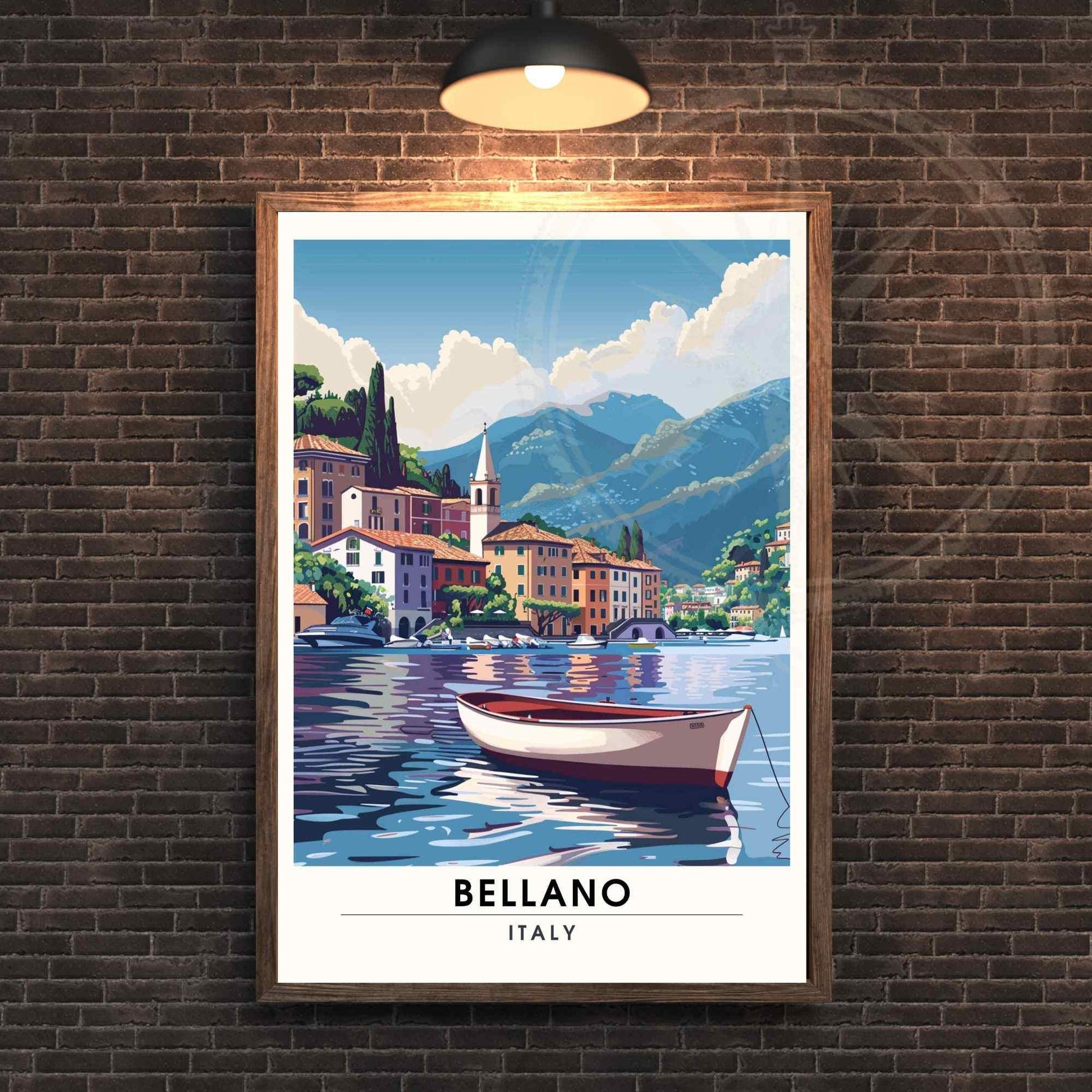 Affiche Bellano | Impression Bellano, italie | Affiche Lac de Côme