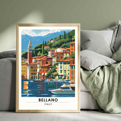 Affiche Bellano | Impression Bellano, italie | Affiche de voyage Lac de Côme