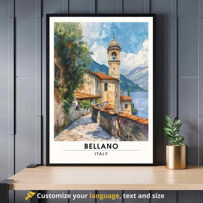 Affiche Bellano | Impression Bellano, italie | Affiche Lac de Côme