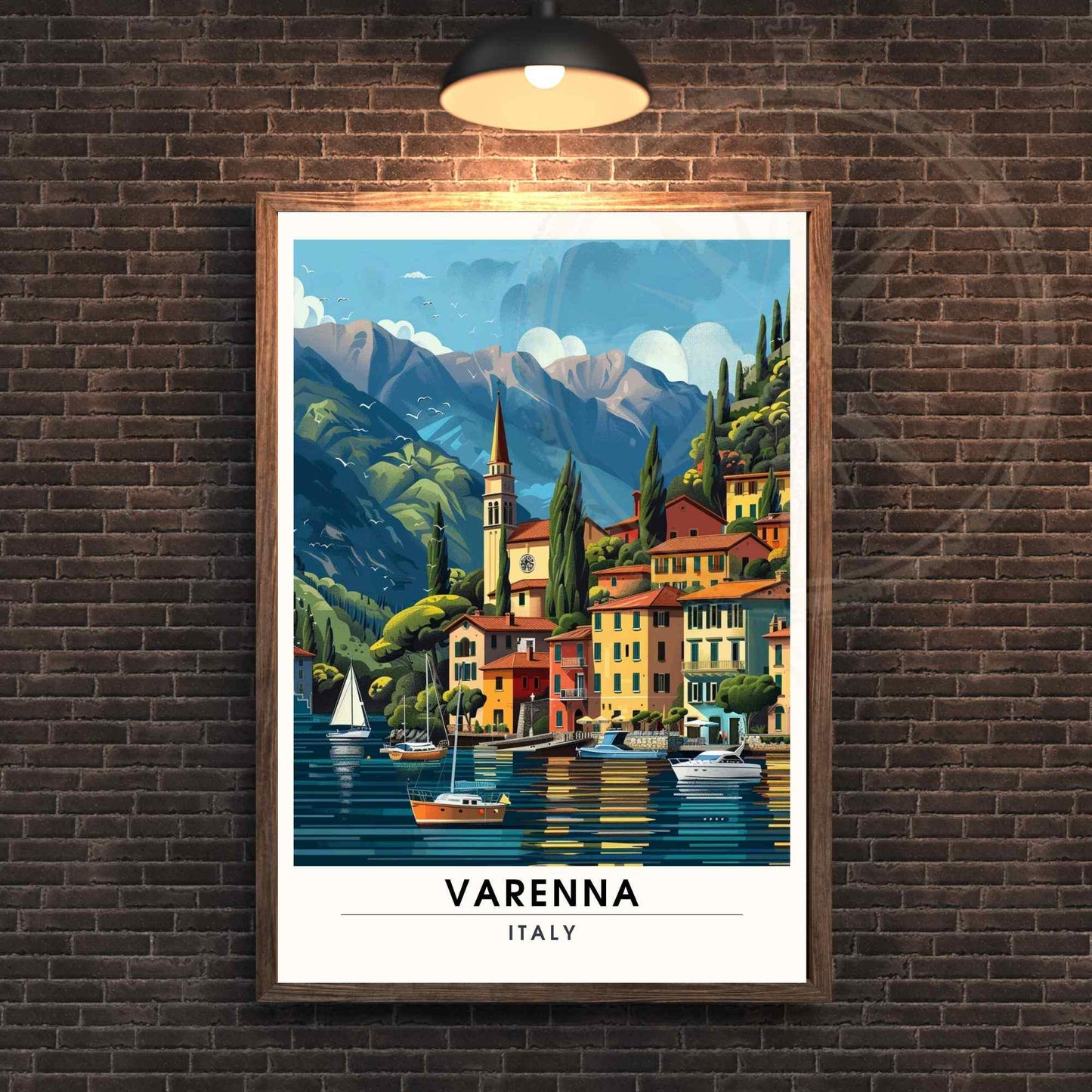 Affiche Varenna | Impression de voyage Varenna, Italie | Affiche Lac de Côme