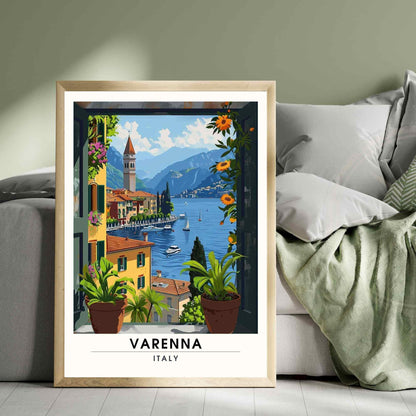 Affiche Varenna | Impression de voyage Varenna, Italie | Affiche Lac de Côme