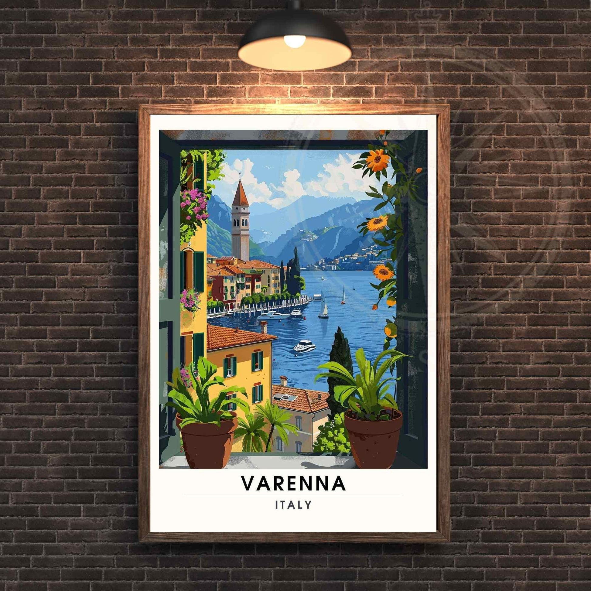 Affiche Varenna | Impression de voyage Varenna, Italie | Affiche Lac de Côme