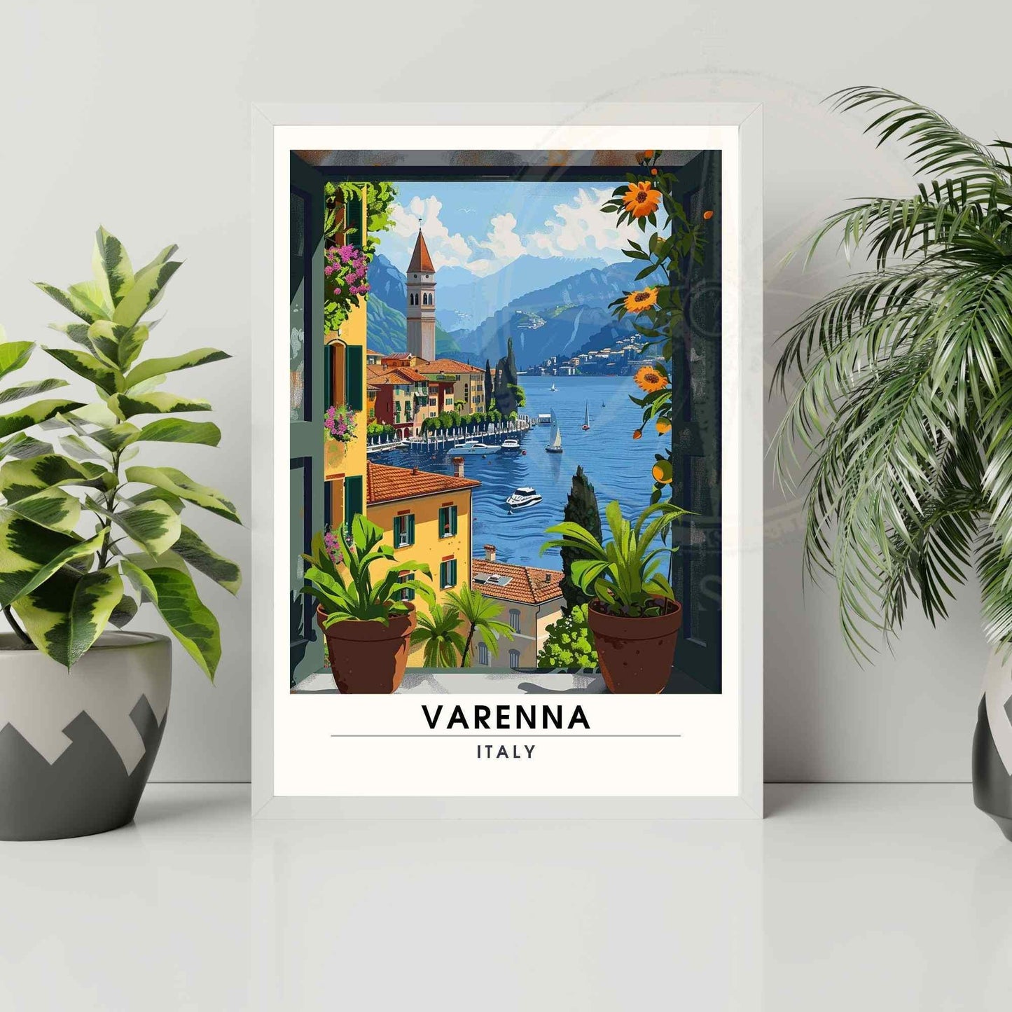 Affiche Varenna | Impression de voyage Varenna, Italie | Affiche Lac de Côme