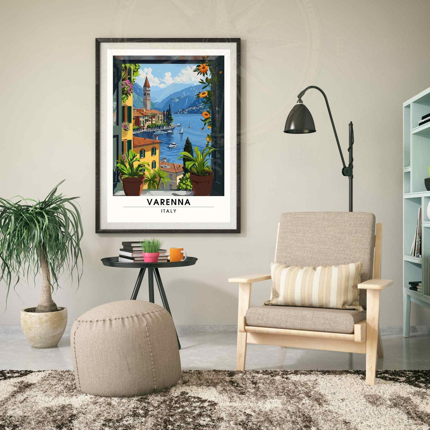 Affiche Varenna | Impression de voyage Varenna, Italie | Affiche Lac de Côme