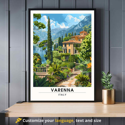 Affiche Varenna | Impression de voyage Varenna, Italie | Affiche Lac de Côme