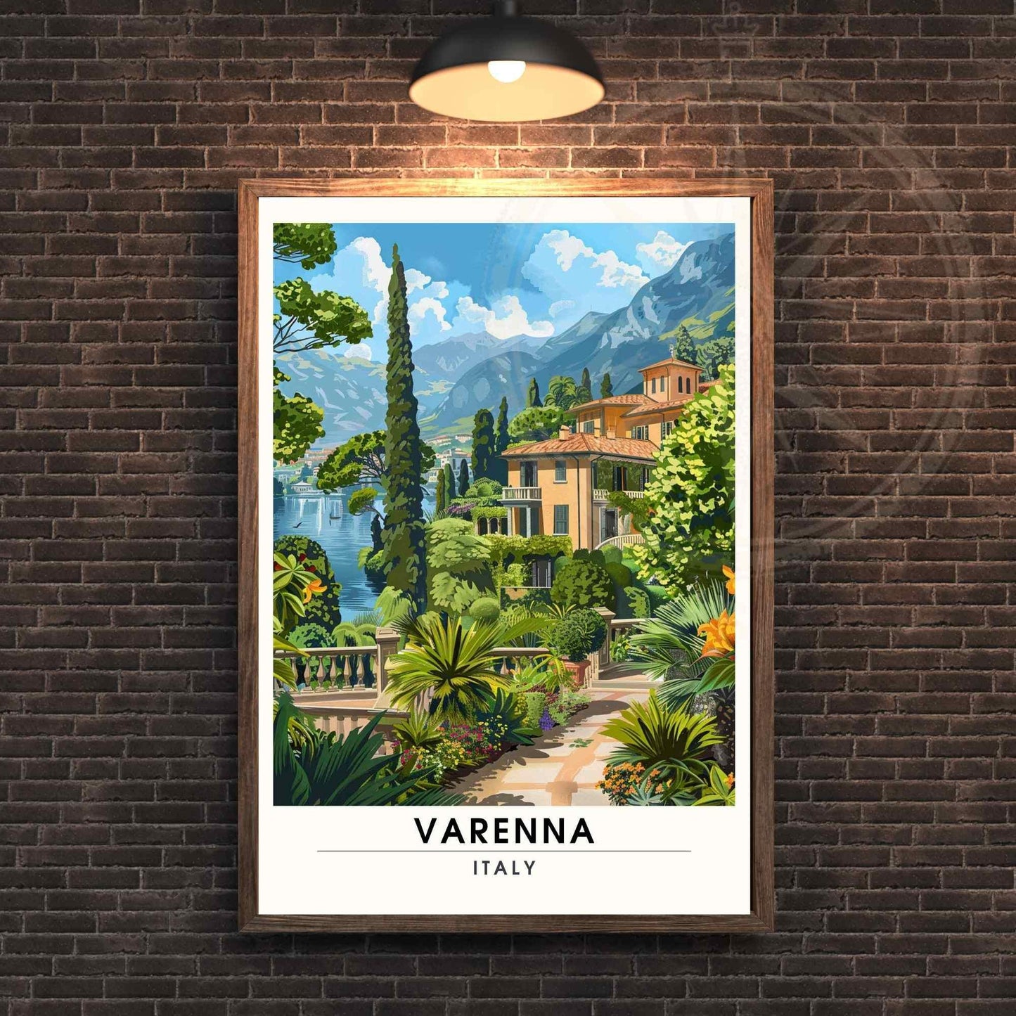 Affiche Varenna | Impression de voyage Varenna, Italie | Affiche Lac de Côme