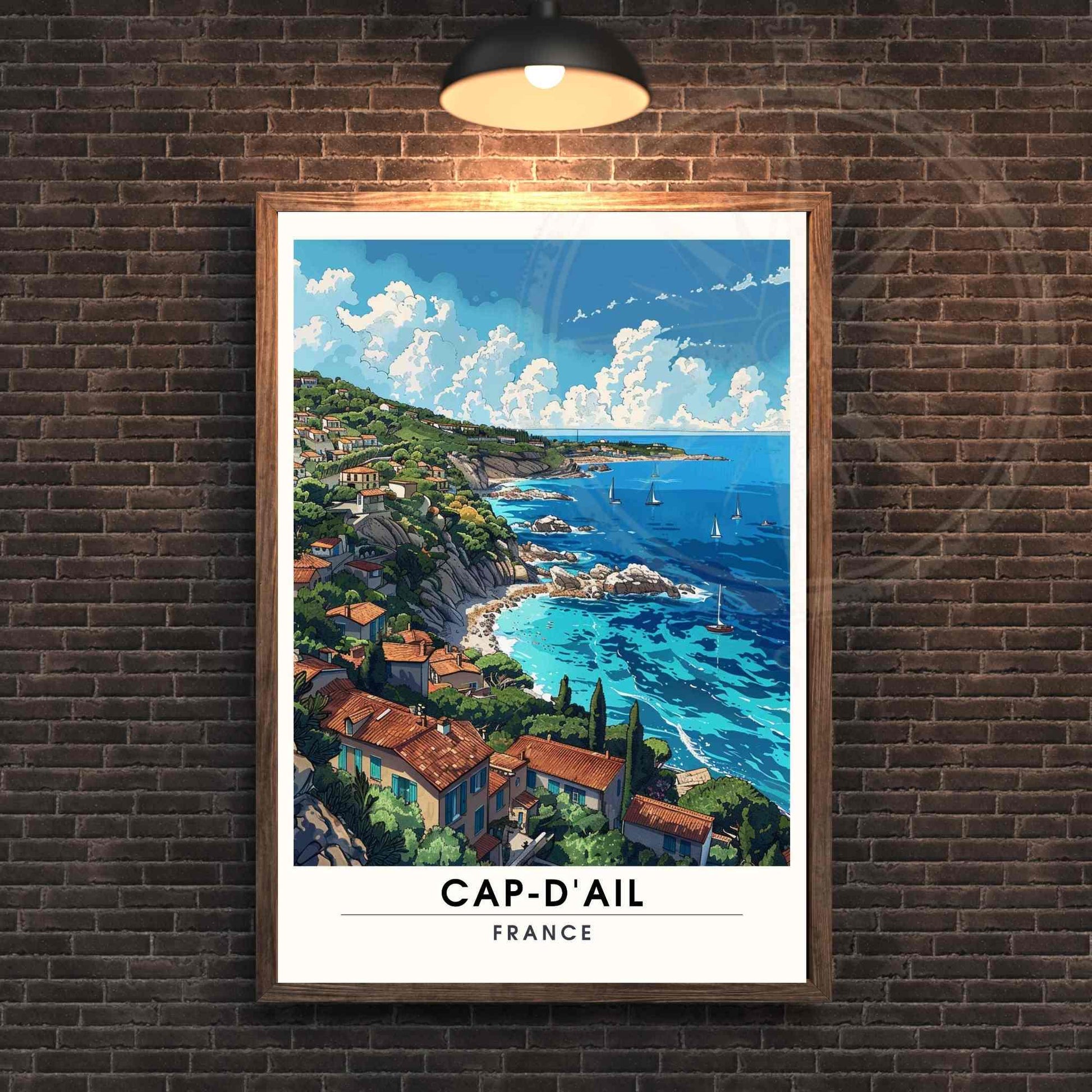 Affiche Cap-d'Ail , France - Impression Cap-d'Ail - Souvenir Côte d'Azur