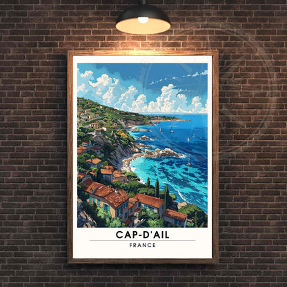 Affiche Cap-d'Ail , France - Impression Cap-d'Ail - Souvenir Côte d'Azur