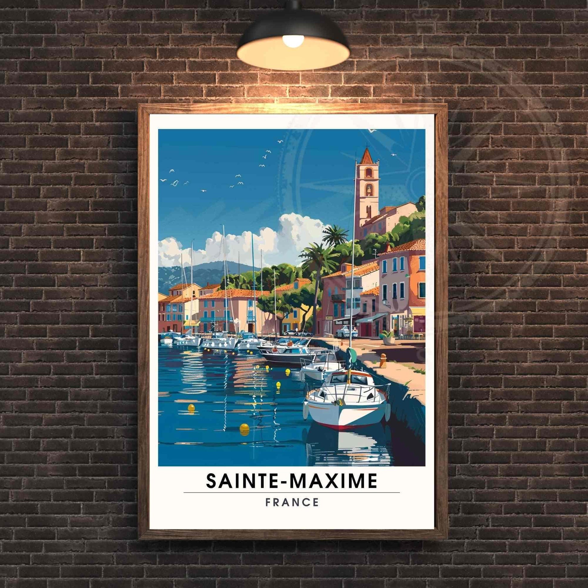 Affiche Sainte-Maxime, France - Impression Sainte-Maxime - affiche Côte d'Azur