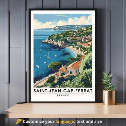 Affiche de voyage Saint-Jean-Cap-Ferrat, France - Impression Saint-Jean-Cap-Ferrat - Côte d'Azur